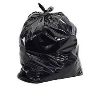 Aluf Plastics 40-45 Gallon 1.5 MIL (eq) Black Heavy Duty Trash Bags - 33" x 47" - Pack of 100 - for Construction, Industrial, Outdoor, & Commercial