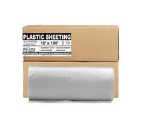 Aluf Plastics 6 MIL Thick Extra Strong Heavy Duty Clear All Purpose Vapor and Barrier Sheet Tarp/Drop Cloth - 10' x 25' - for Painting, Furniture, Carpet, Contractor, & Construction