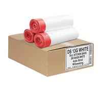 Aluf Plastics Tall Kitchen 13 Gallon Drawstring Trash Bags 0.9 MIL - (Bulk 200 Count) - 24" x 27" - Wholesale, Commercial Garbage Bags