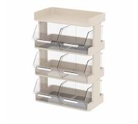 ALUFAB Tea Drawer Organizer,4 Layer Transparent Tea Bag Coffee Capsule Sugar Storage Holder - Tea Box Containers Tea Packet Rack Teabag Shelf Tea Station Stand for Cabinet Countertop