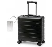 ALUMAXX 45293 Gravity Business Trolley Suitcase with Overnight Compartment, Expanding Folder, TSA Lock, Aluminium Trolley with 4 Wheels, Suitcase 44 x 42 x 22.5 cm, Black + ALASSIO Aluminium Luggage