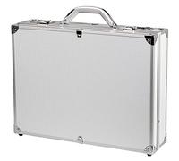 Alumaxx Attachékoffer OCTAN, Aktenkoffer aus Aluminium, Geschäftskoffer silber, Alu Business Koffer Pilot Case, 46 cm, 15 liters, Silver (Silber)