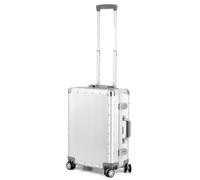 Alumaxx Orbit Travel Trolley Case with 4 Double 360° Smooth Wheels, 54cm, Silver Aluminium Suitcase