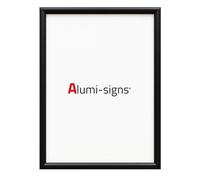 Alumi-Signs Black A1 Snap Frame - Premium 25 mm Aluminium Wall-Mounted Poster Display - Quick-Change Mitred-Corner Clip Frame with Anti-Glare PVC Cover - Ideal for Retail, Offices & Schools