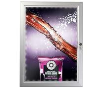 Alumi-Signs LED Lockable Poster Case - Illuminated Notice Board For Outdoor Use - Bright LED Lighting, Durable Aluminum Frame and Secure Poster Display (Silver, A2)