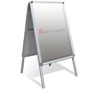 Alumi-Signs Premium A1 A-Board Pavement Sign | Double-Sided Snap Frame Display Board for Posters | Waterproof Outdoor Advertising Sign for Cafes, Shops, Restaurants & Events | Durable Aluminum Frame