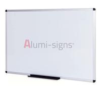 Alumi-Signs Premium Wall-Mounted Magnetic Dry Wipe Whiteboard with Silver Aluminium Frame (240cm X 120cm)