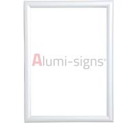 Alumi-Signs White Poster Snap Frames, 25mm Aluminium Snap Clip Display Frames, White Poster Frames for Premium Graphic Display in Retail Stores and Offices (White, A0)