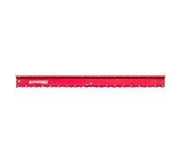 Alumicolor AlumiCrafter Straight Edge Metal Ruler with Unique Deckle Edge, Red, 18 Inch