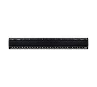 Alumicolor Aluminium Office Ruler, 12 Inch, Black