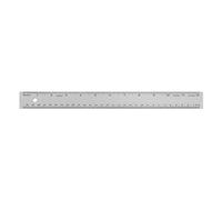 Alumicolor Aluminum 12 inch Straight Edge Ruler w/Inch Metric Conversion Table for Architects, Students, Draftsman, and Engineers, Silver