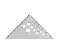 Alumicolor Calibrated Drafting Triangle, Aluminum, 45/90 Degree, 6 inch