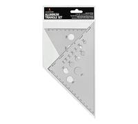 Alumicolor Calibrated Triangle Set: 6 inch 45-90 Degree and 8 inch 30-60-90 Degree Triangles, Aluminum, Silver (5200-1)