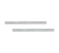 Alumicolor Flexible Stainless Steel Ruler w/Cork Back Value Pack, Silver, 18IN - Pack of 2