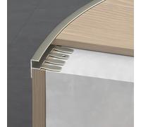 Alumin Angle Baguette 90cm - 3 Pieces Flexible Tile Ed Trim for Stairs & Floors, Perfect for Kitchen & Bathroom, Champagne Color, 8mm Thickness