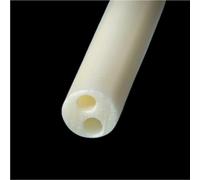 Alumina Ceramic Insulation Tube, Hollow Aluminum Oxide Ceramic Tube with 2 Holes Thermocouple Protection Multiple Sizes 1pc(6.5x1.8x250mm)
