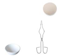 Alumina Crucible/Crucible Tongs/Fire Brick Set, Honeycomb Panel Welding Melting Casting Crucibility Kit(Pink)