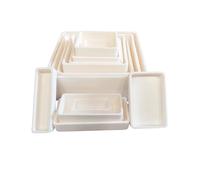 Alumina Square Ceramic Crucible Al₂O₃ ≥ 99% for Scientific Research, 20-1300ml Capacity, High Temperature Resistance 1pc(100x100x60mm/470ml)