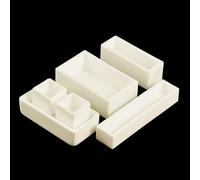 Alumina square crucible，99% Square Crucible (10pcs/box), 1800°C Firing Temperature Corundum Lab (Multiple Specifications)(7ml(50x20x15mm))(20ml(60x30x20mm))