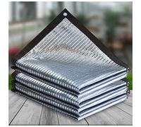 Aluminet Shade Cloth Car Awning Canopy Reflective Aluminet 75% Shade Netting Sun Shade Mesh Netting with Grommets, Awnings for Patios, Flowers Plants Patio Garden,sun Shade Cover for Cars, Silver (S