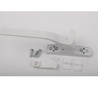 AluMiniature um Alloy External Flat Handle for Window with Lock Secure Left or Right Hand Opening Sturdy White Finish CLASSICs Rotating Movement Home Improvement Hardware(Right)