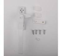AluMiniature um Alloy External Flat Handle for Window with Lock Secure Left or Right Hand Opening Sturdy White Finish CLASSICs Rotating Movement Home Improvement Hardware(Left)