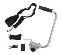 AluMiniature um Grass Trimmer Handle | Ergonomic Grip With Shoulder Strap | Adjustable Metal Lawn Edging Tool for Landscaping and Yard Care | Silver