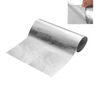 Aluminised Heat Protection, 30 x 100 cm, Heat Protection Mat, Self-Adhesive Back, Adhesive Backing, Aluminium Fibreglass Sheet, Heat Protection, Heat Shield, Protective Plates, Aluminium Plate, Hose