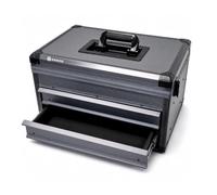 Aluminium 2 Drawer Toolbox 490 x 310 x 270mm Lockable Foam Padding | Heavy Duty with Carry Handle for Easy Transportation