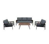 Aluminium 4 Piece Furniture Set Outdoor Garden Sofa Table Chairs 3 Colours
