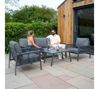 Jardi Aluminium 4 Piece Sofa Set - Anthracite Grey, Grey