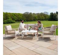 Aluminium 4 Piece Sofa Set - White White