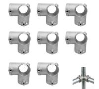 Aluminium 4-Way Pipe Connector 20mm 25mm 32mm Cross Joint for Hose Pipe Connector Tubing Fittings Kit Greenhouse Frame Connectors 8pcs(25mm 8pcs)