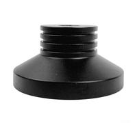 Aluminium 45 Adapter for 7 Inch Vinyl Records - Stable Centre Insert for Turntables with Large Spindle Hole Silver(BlackC)
