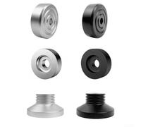 Aluminium 45 Adapter for 7 Inch Vinyl Records - Stable Centre Insert for Turntables with Large Spindle Hole Silver(SilverB)