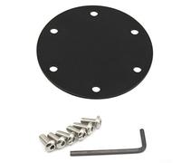 Aluminium 6 Hole Steering Wheel for horn Button Delete Plate Cover for Classic Car Interior Trim Restoration Vehicle Accessories Fit Metallic Finish Upgrade(Black)