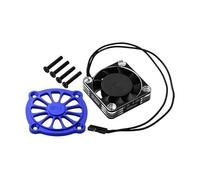 Aluminium 6061 Motor Heatsink With Metal Frame Cooling Fan And Protective Cover For Arrma 1/10 GORGON 4X2 Mega 550 Brushed Monster Truck-ARA3230 Upgrades - Blue