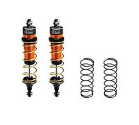 Aluminium 6061-T6 ALLOY REAR ADJUSTABLE SPRING SHOCK 104MM For Traxxas 1:8 JATO 4X4 VXL Brushless / 1:10 Rustler 4X4 Ultimate/Slash 4X4 Ultimate/Slash Mudboss Racer Upgrades - Orange