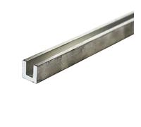 Aluminium 6082T6 Grade U Section | 500mm to 2000mm Lengths (1/2" x 1/8" 1000mm)