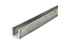 Aluminium 6082T6 Grade U Section | 500mm to 2000mm Lengths (3/4" x 1/8" 500mm)