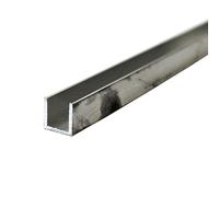 Aluminium 6082T6 Grade U Section | 500mm to 2000mm Lengths (5/8" x 1/16" 1000mm)
