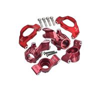 Aluminium 7075 Front C-Hubs & Front Steering Blocks & Rear Stub Axle Carriers Set For Traxxas 1:10 4WD MAXX 89076-4 / 4WD MAXX with WideMAXX 89086-4 / 1:8 4WD Maxx Slash 6S 102076-4 Upgrades - Red
