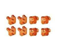 Aluminium 7075-T6 Alloy Front And Rear Upper Shock Mount For LOSI 1/8 LMT 2.0 Grave Digger 4X4 Solid Axle Brushless Monster Truck-LOS04028 Upgrades - Orange