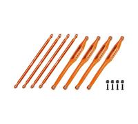 Aluminium 7075-T6 Alloy Upper & Lower Link Bar Set For LOSI 1/8 LMT 2.0 Grave Digger 4X4 Solid Axle Brushless Monster Truck-LOS04028 Upgrades - Orange