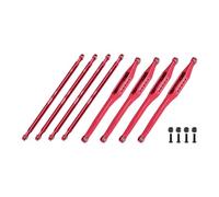 Aluminium 7075-T6 Alloy Upper & Lower Link Bar Set For LOSI 1/8 LMT 2.0 Grave Digger 4X4 Solid Axle Brushless Monster Truck-LOS04028 Upgrades - Red