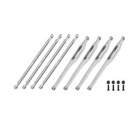 Aluminium 7075-T6 Alloy Upper & Lower Link Bar Set For LOSI 1/8 LMT 2.0 Grave Digger 4X4 Solid Axle Brushless Monster Truck-LOS04028 Upgrades - Silver