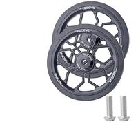 Aluminium 80mm Easy Wheels for Brompton A C P T G line B75 Chpt3 (black)