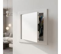 Aluminium Access Panel 300x300mm - Flush Fit Inspection Hatch for Drywall, Wall & Ceiling - Concealed Hinge Access Door for Plumbing & Electrical Service(White,20x30cm)