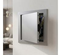 Aluminium Access Panel 300x300mm - Flush Fit Inspection Hatch for Drywall, Wall & Ceiling - Concealed Hinge Access Door for Plumbing & Electrical Service(Gray,50x80cm)