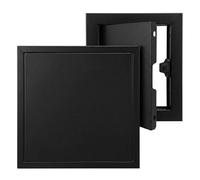 Aluminium Access Panel 300x300mm, Flush Fit Inspection Hatch for Wall & Ceiling, Push-to-Open Maintenance Door, Paintable Plasterboard Revision Flap for Plumbing(Black,300x400mm)